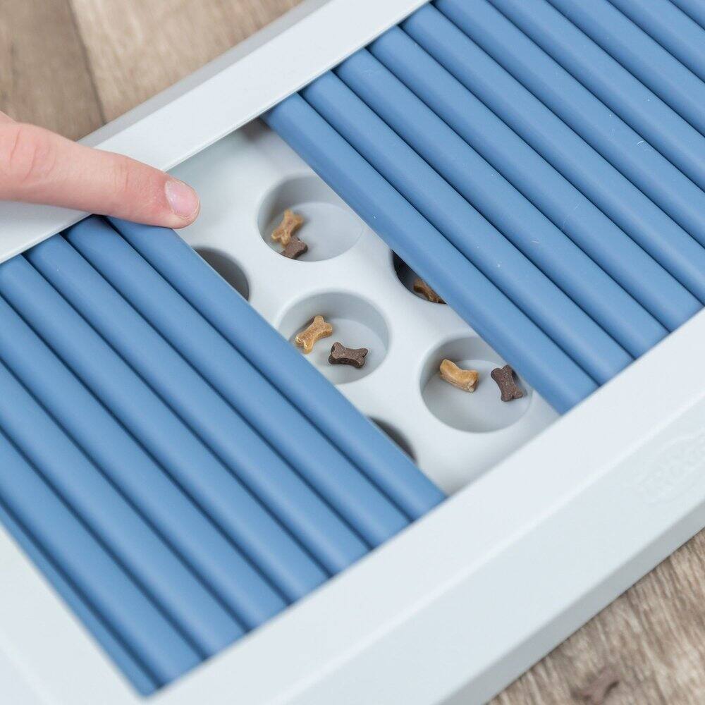 Alt View 4. TRIXIE - Dog Activity Rod Board Strategy Game, Level 1 Dog Puzzle Toy, Dog Treat Toy - Blue.