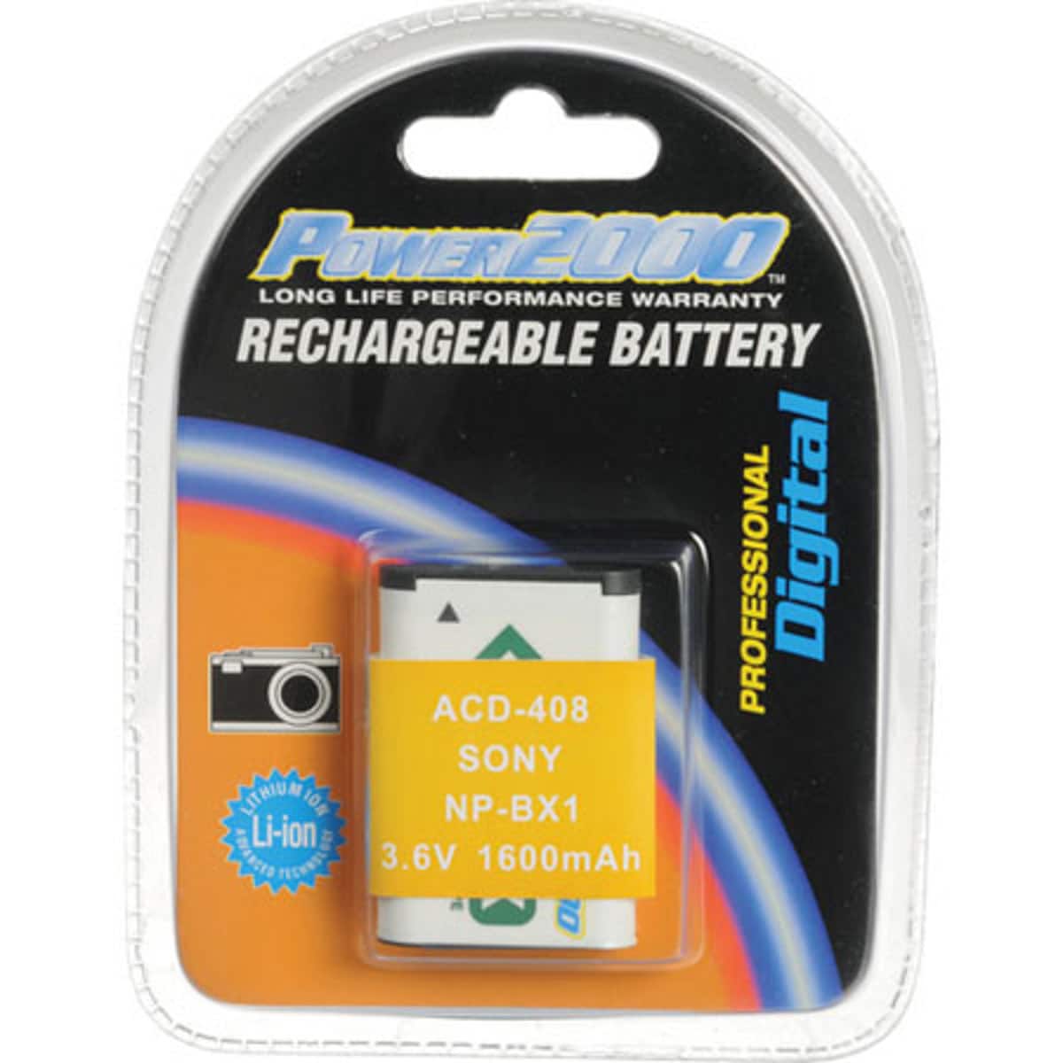 Power2000 - NP-BX1 3.6V 1600mAh Li-Ion Battery for Sony DSC-RX100 Camera