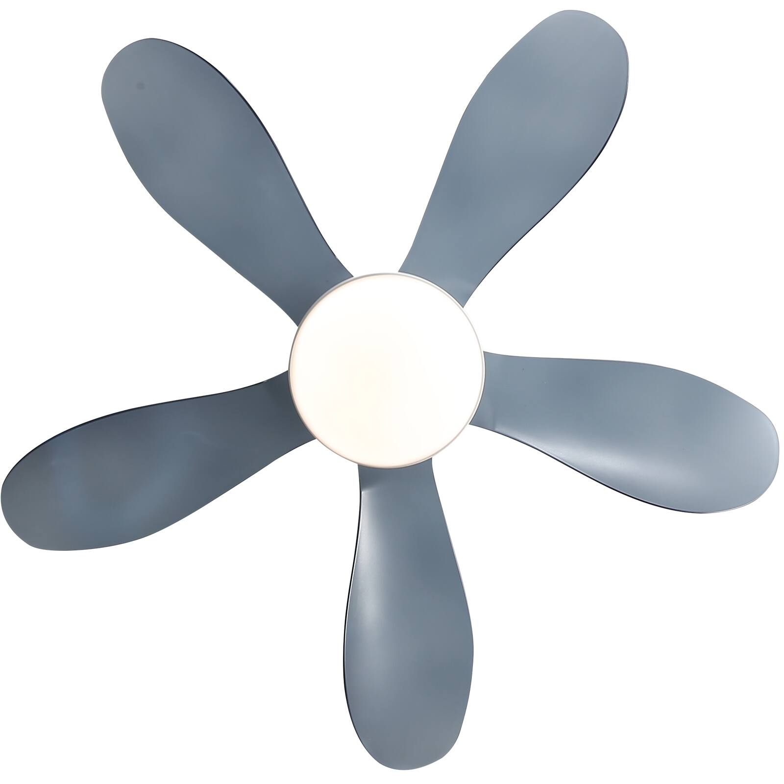 Alt View 1. Sofucor - 29'' Modern Low Profile Ceiling Fans With Light and Remote 6 Speeds Flush Mount Ceiling Fan for Bedroom Kitchen Dining - White.