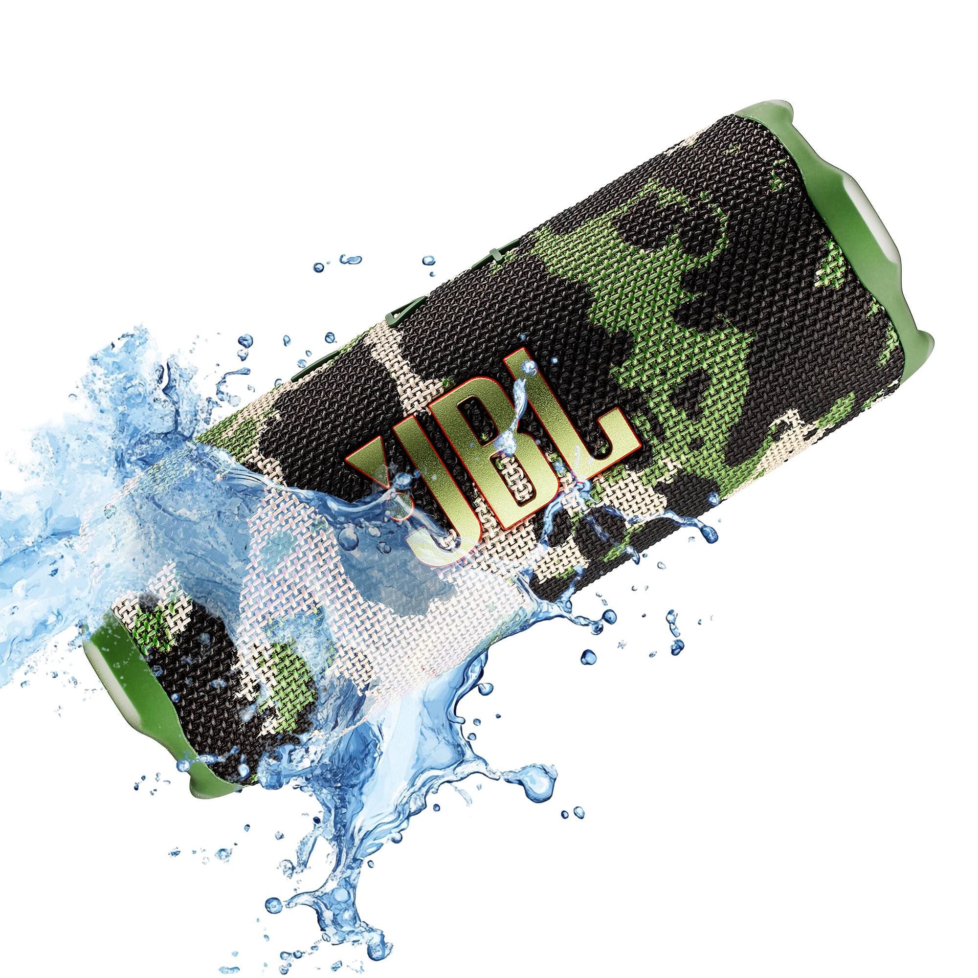 Alt View 6. JBL - JBL Flip 7 Portable Bluetooth Speaker (Squad), deep bass, IP68 waterproof, for home, Outdoors Bundle - Squad.