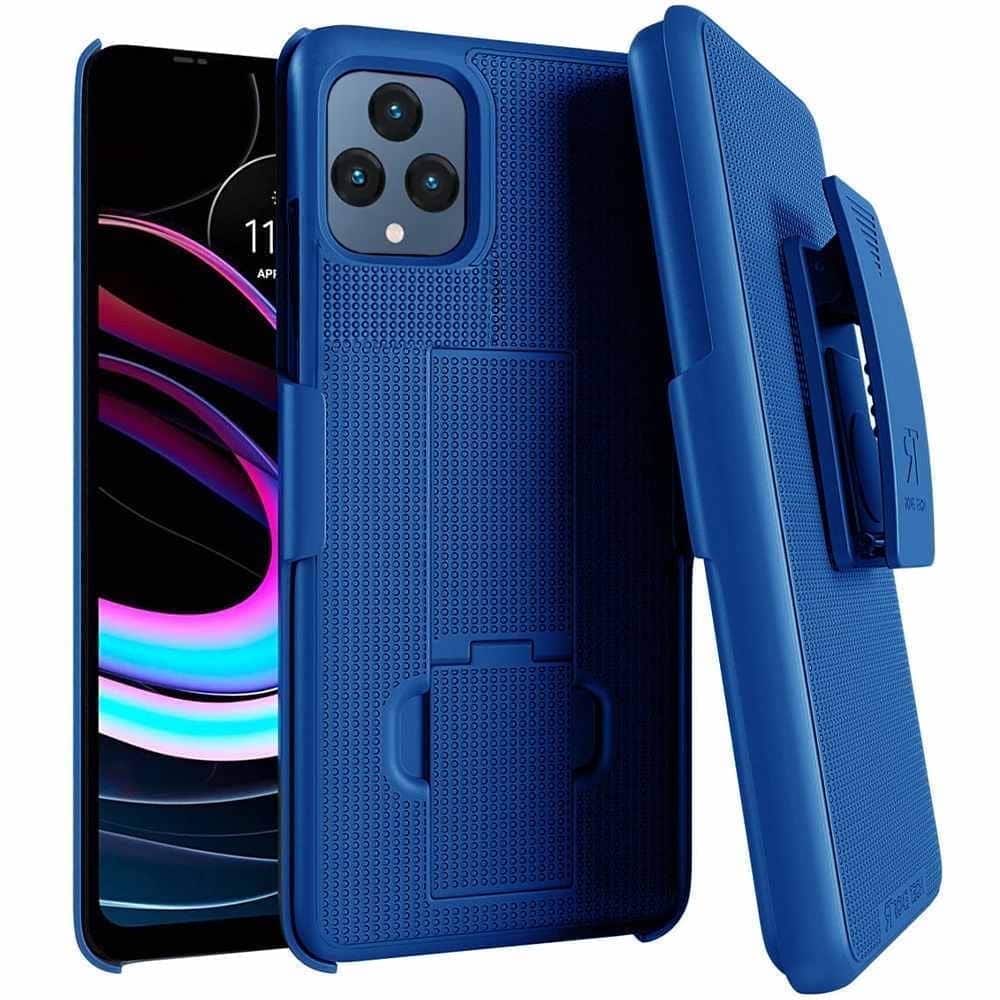 RomeTech - Rome Tech Shell Holster Case for REVVL 6 5G - Blue