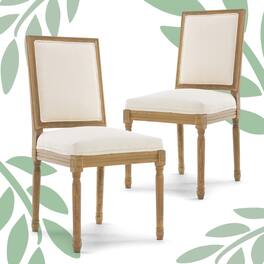 Finch - Elmhurst Square Back Dining Chair, Set of 2 - Cream