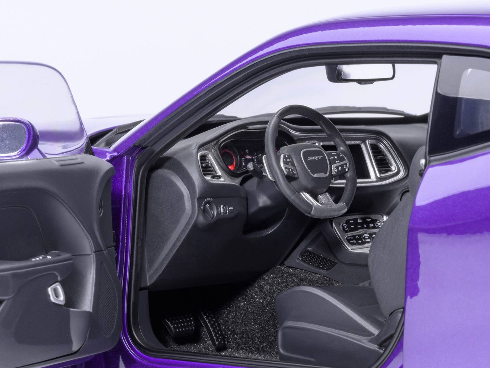 Alt View 4. Autoart - 2023 Dodge Challenger SRT Super Stock Plum Crazy Purple 1/18 Model Car by Autoart.