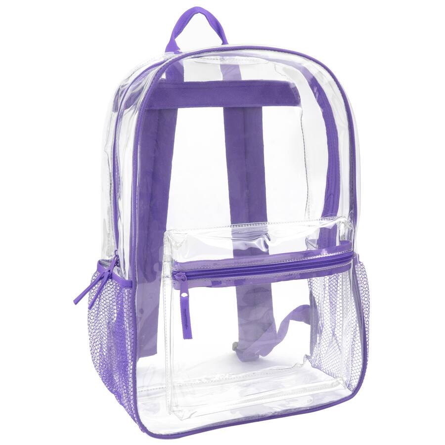 Pacoar Cade Clear Backpack Heavy Duty With Padded Straps Side Pockets ...