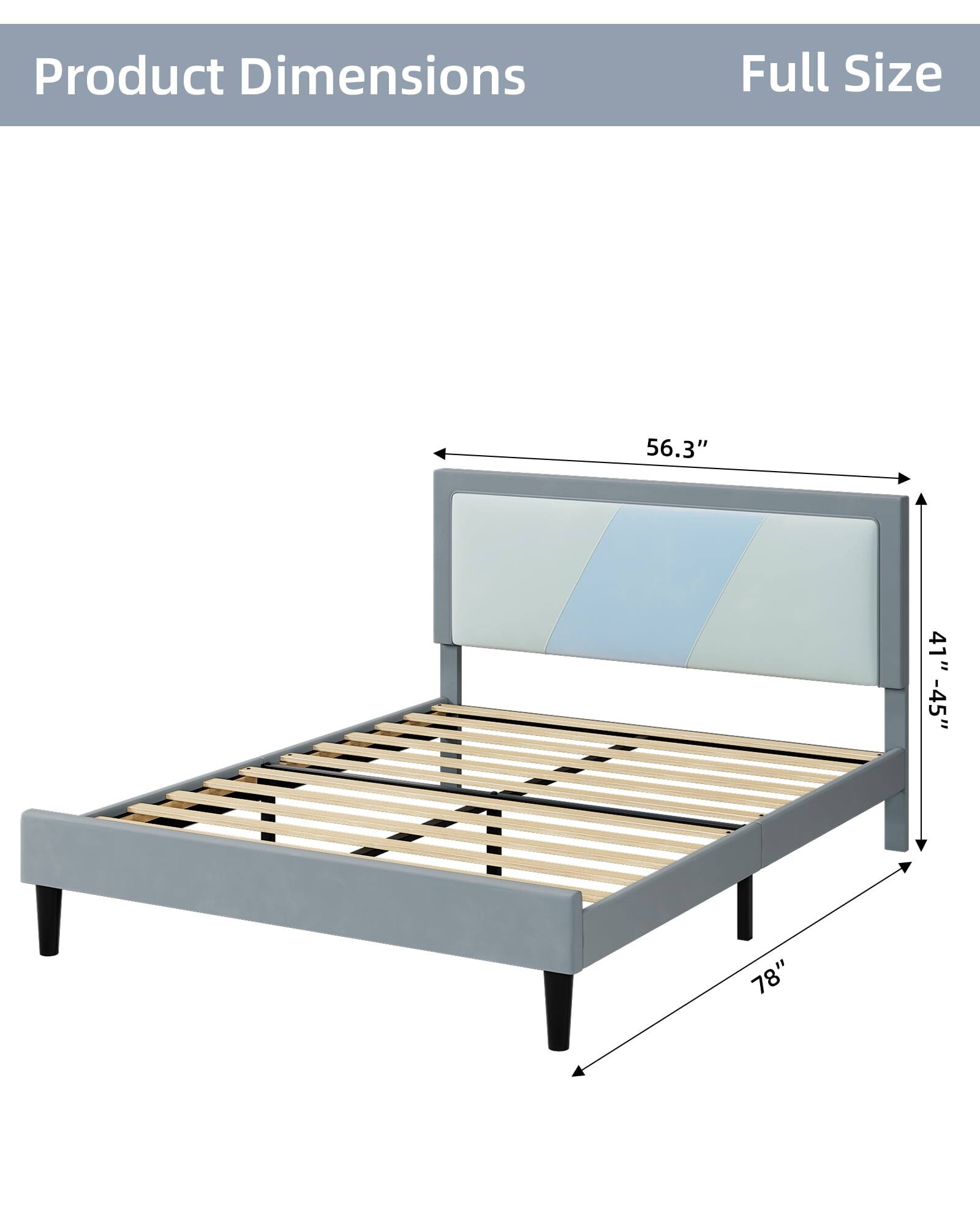 Product Dimensions  
Full Size  
56.3"  
41"-45"  
78"