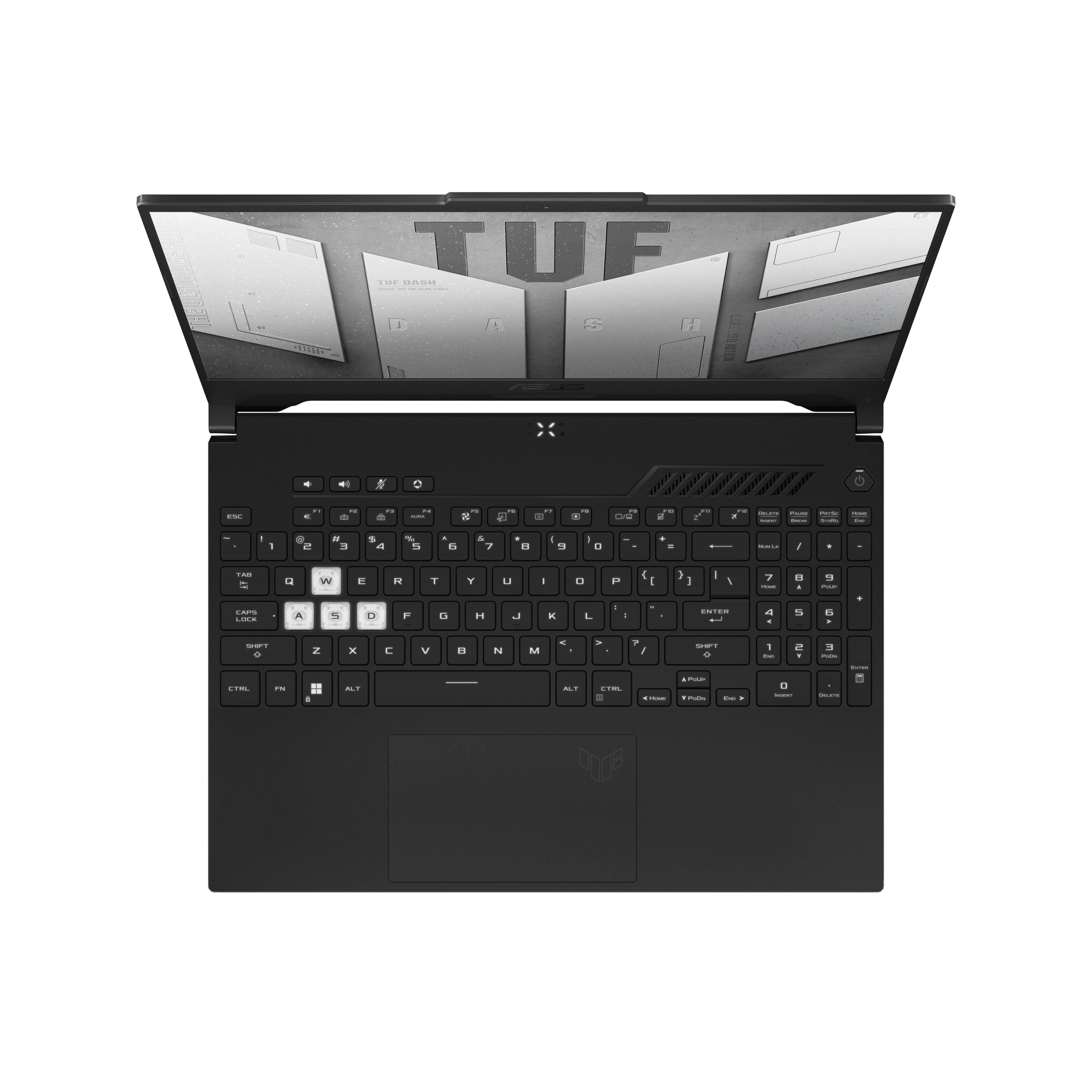 Angle. ASUS - TUF Dash 15.6" FHD 144Hz Gaming Laptop - Intel Core i7 - 16GB DDR5 Memory - NVIDIA GeForce RTX 3070 - 512GB PCIe SSD - Off Black.