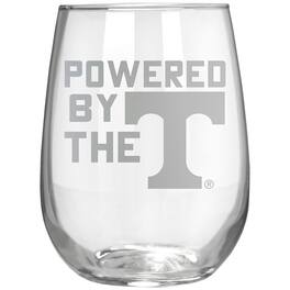 Great American Products - Tennessee Volunteers Etched 17oz. Rally Cry Stemless Wine Glass - Multicolor