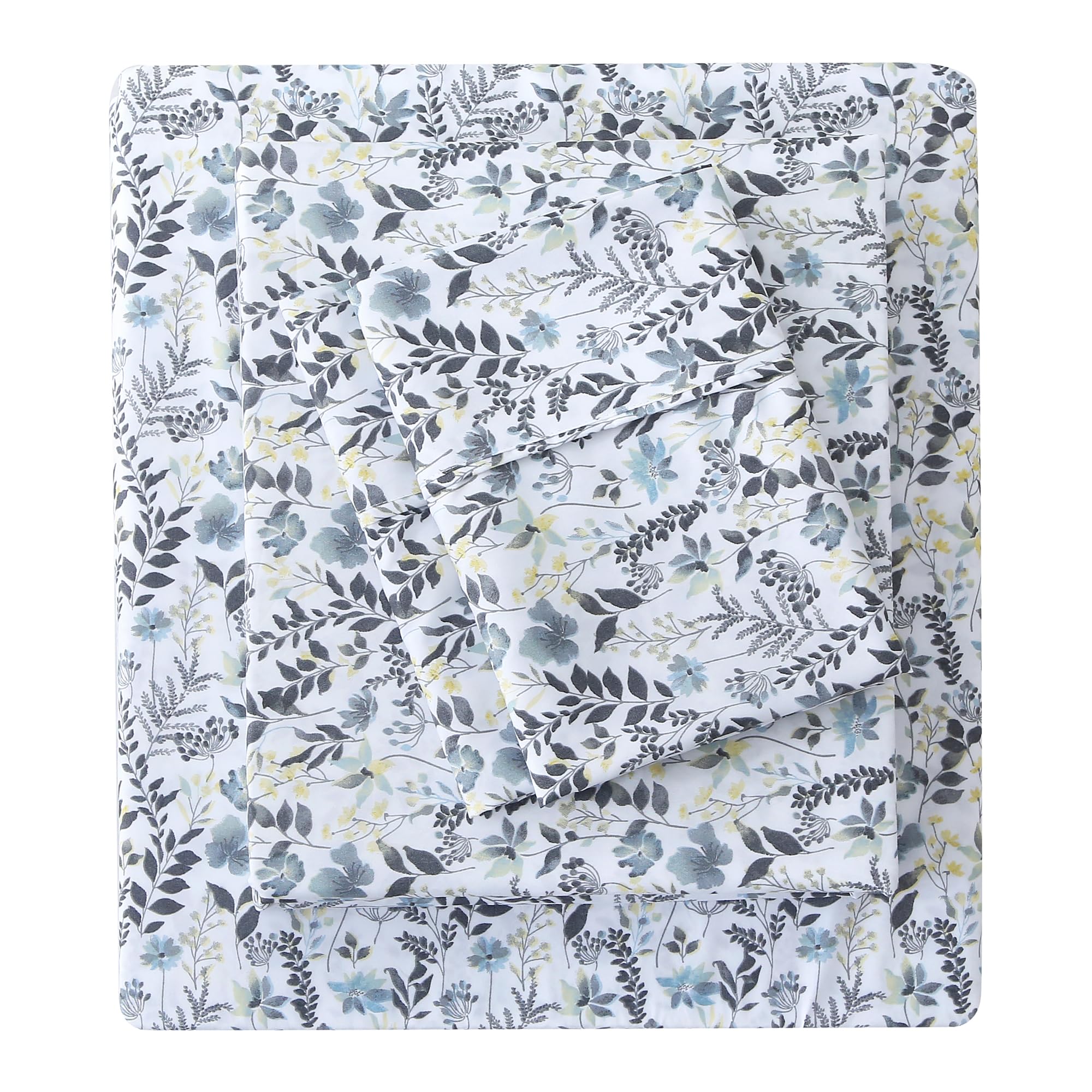 Yellow Blue Grey Flowers King