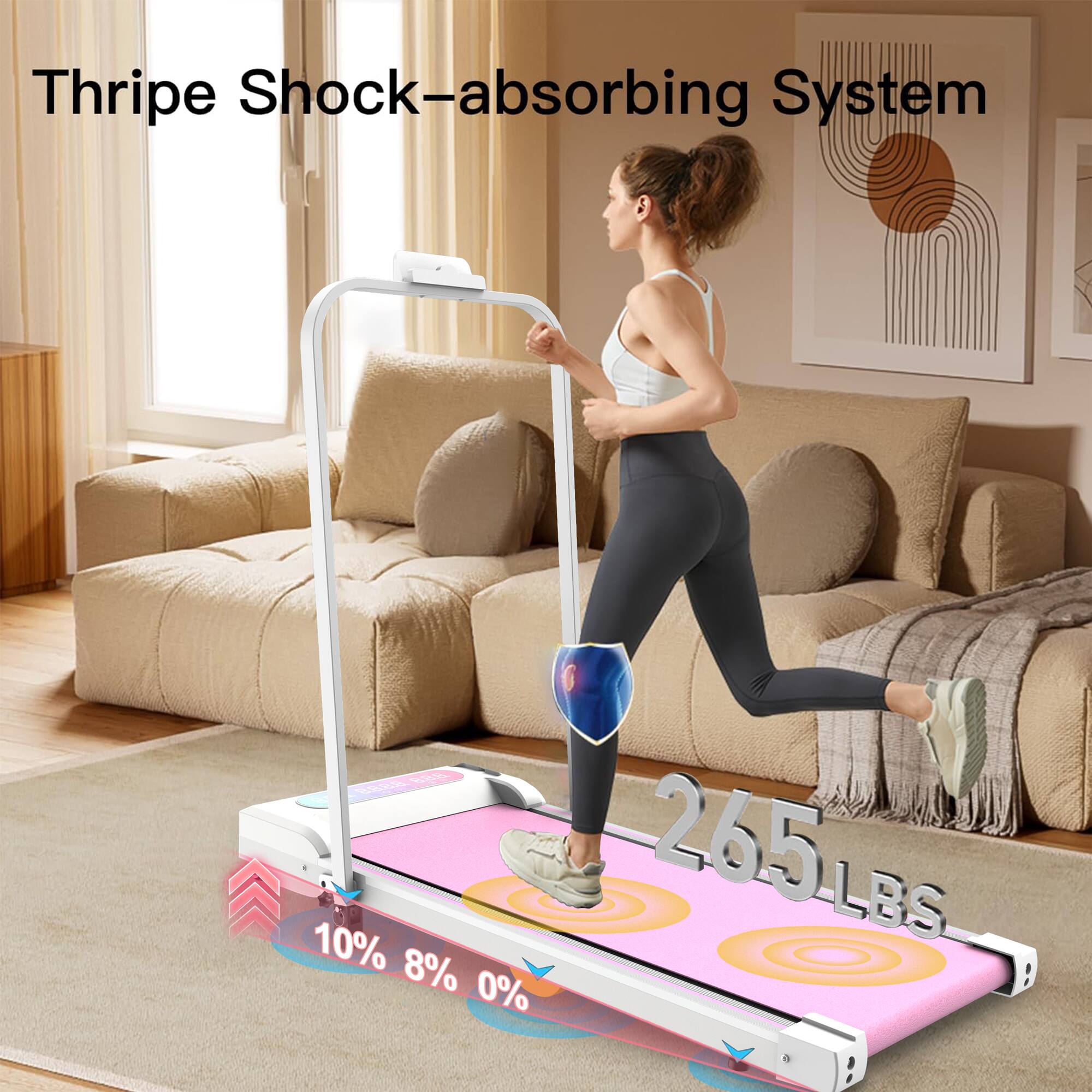 Thripe Shock-absorbing System  
265 LBS  
10% 8% 0%