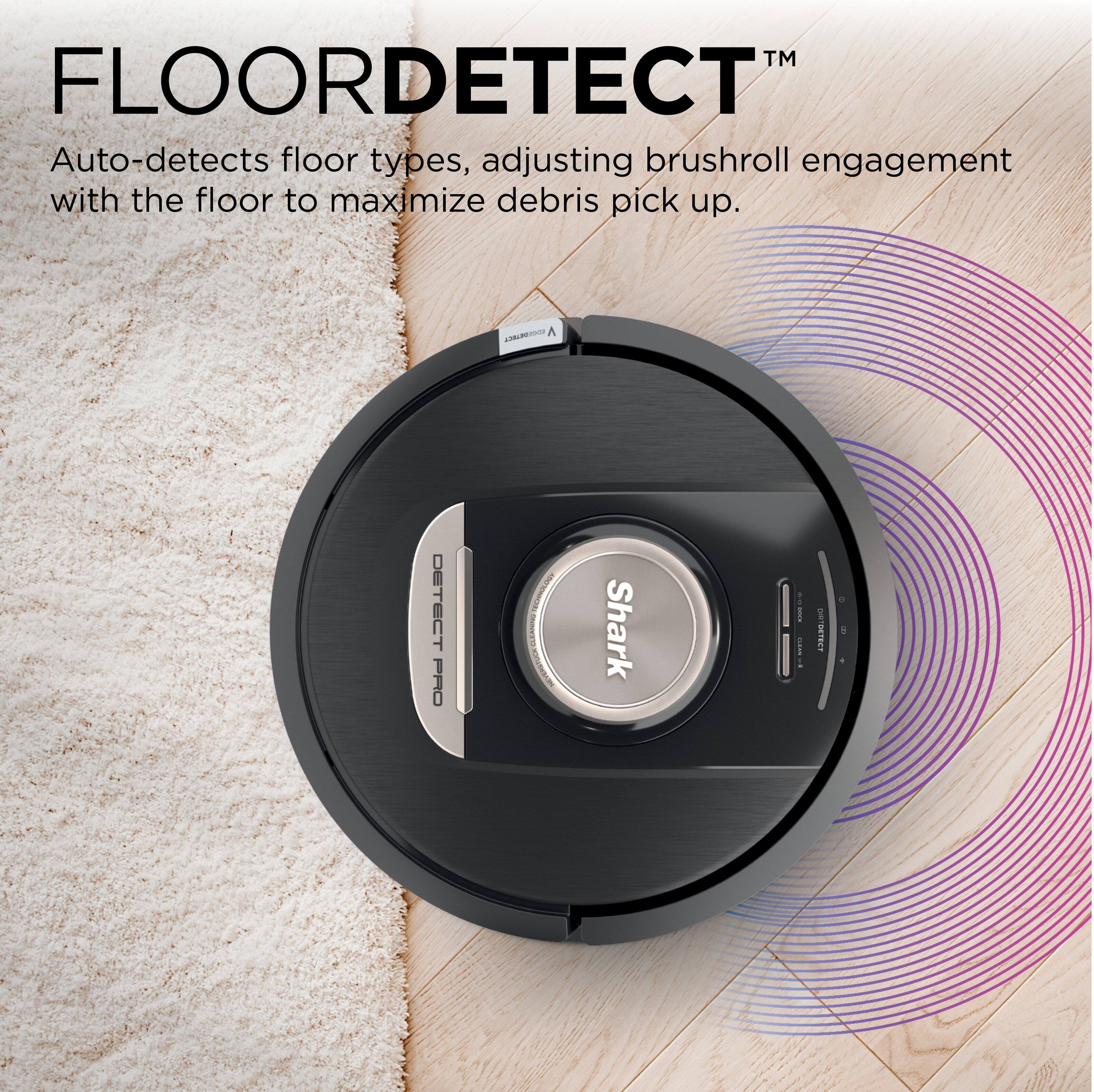 FloorDetect Auto-detects floor types, adjusting brushroll engagement with the floor to maximize debris pick up.