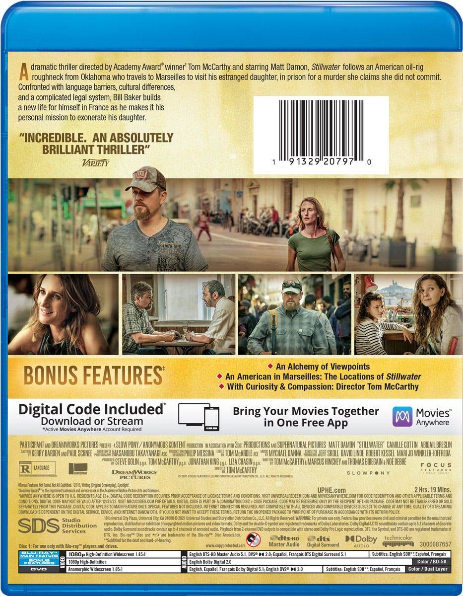 Back. Stillwater (with DVD) [Blu-ray].