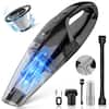 Front. Teendow - Cordless Handheld Vacuum Cleaner, 6000Pa Powerful Suction, Rechargeable Car Vacuum for Car, Home & Office - Black.