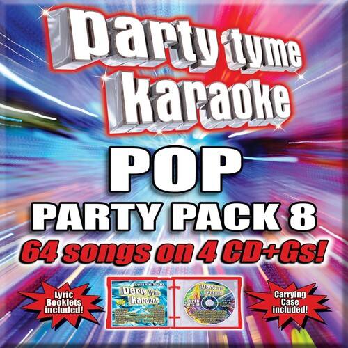 Party Tyme Karaoke POP PARTY PACK 8  
64 songs on 4 CD+Gs!  
Lyric Booklets included!  
Carrying Case included!  
251365