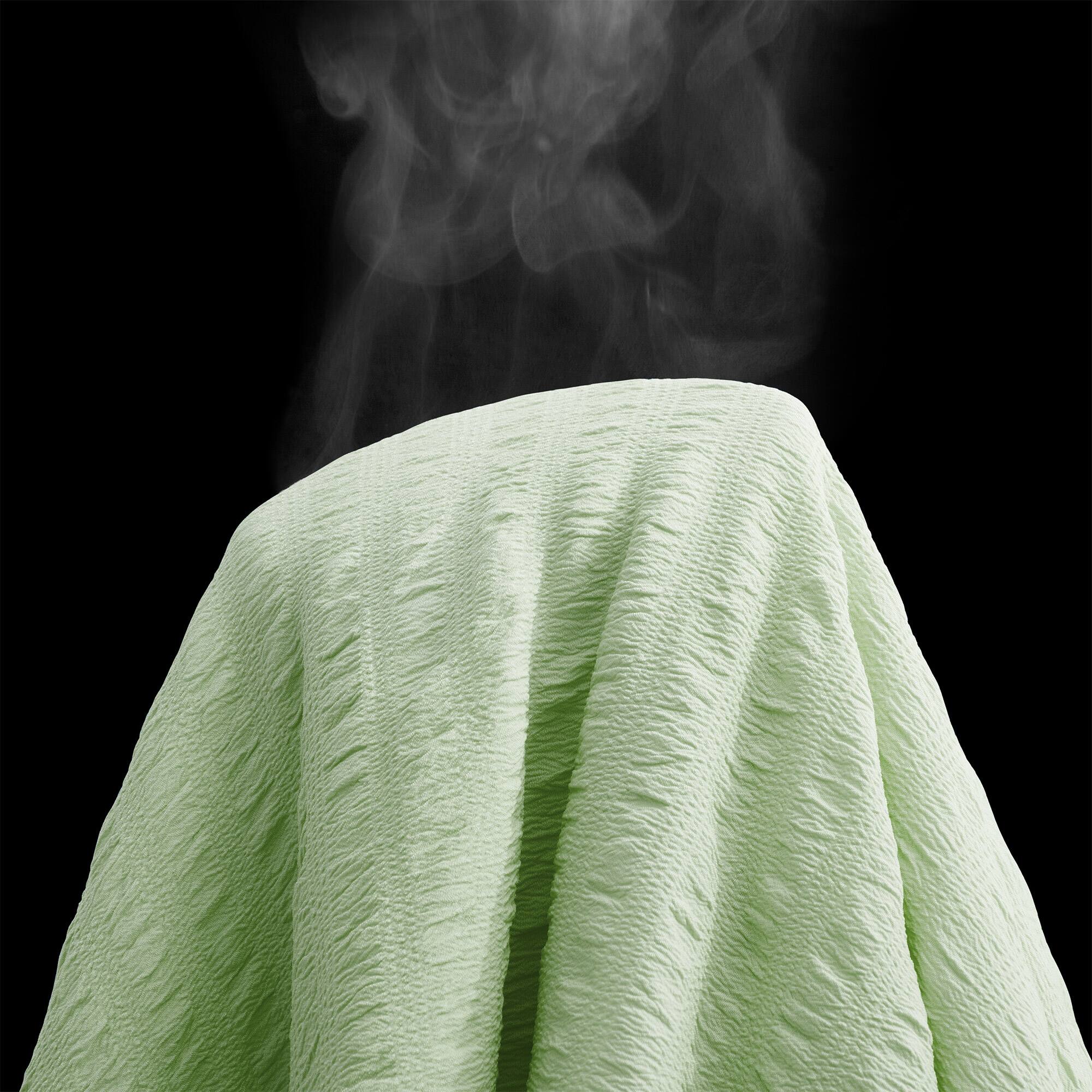 Back. Peace Nest - Peace Nest Cooling Seersucker Bed Blanket, Lightweight Comforter for Hot Sleepers, Green, Twin - Green.