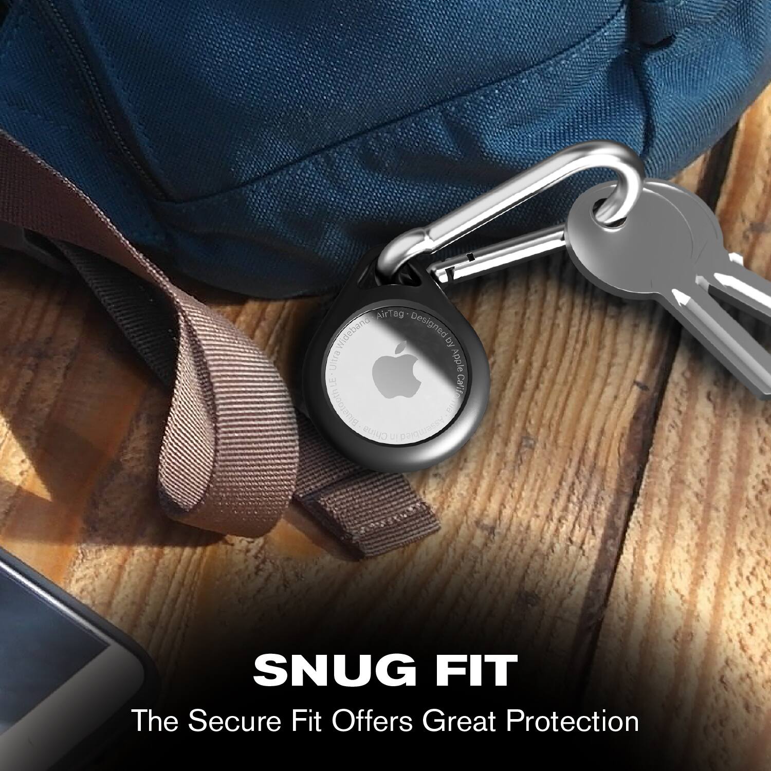 AirTag Widebang  
Designed by Ultra Apple LE Cal Bluetooth  
Made in China  
J paiqwassy  
SNUG FIT  
The Secure Fit Offers Great Protection