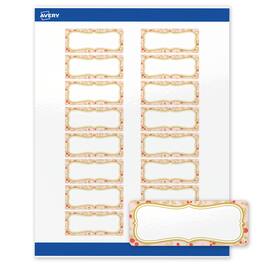 Avery - Avery® Labels, 1" x 2-5/8", Gold-Pink Berries, Glossy, 160ct - White