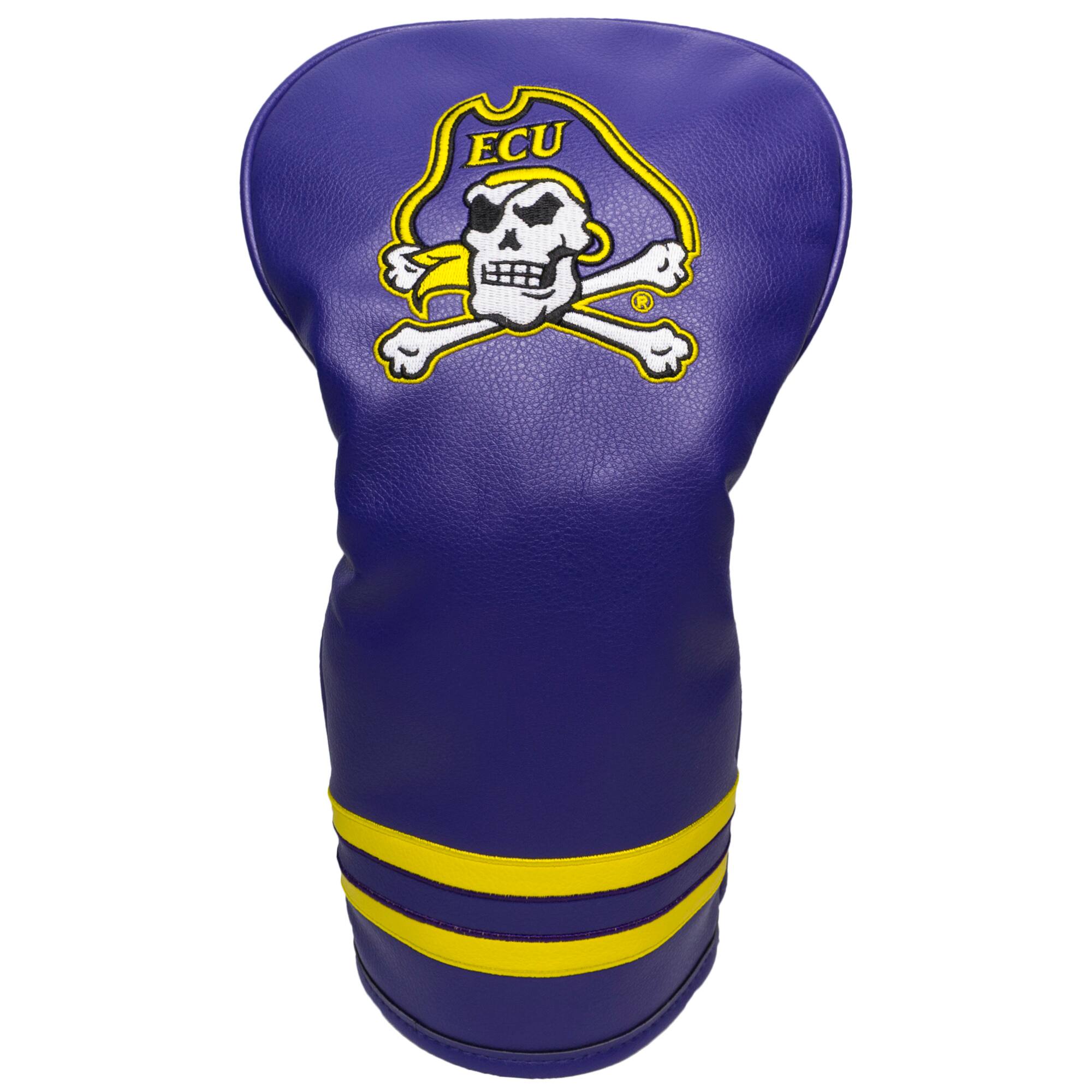 Front. Team Golf - ECU Pirates Vintage Driver Head Cover - Multicolor.