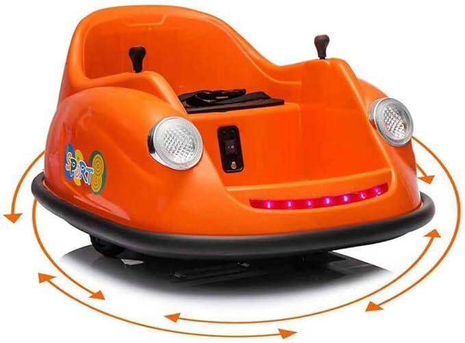 Maxxis Merch - 12V Toddler Bumper Car, Battery Powered Baby Ride on Bumper Car, Dual Joysticks, Gift for Boys Girls - Orange