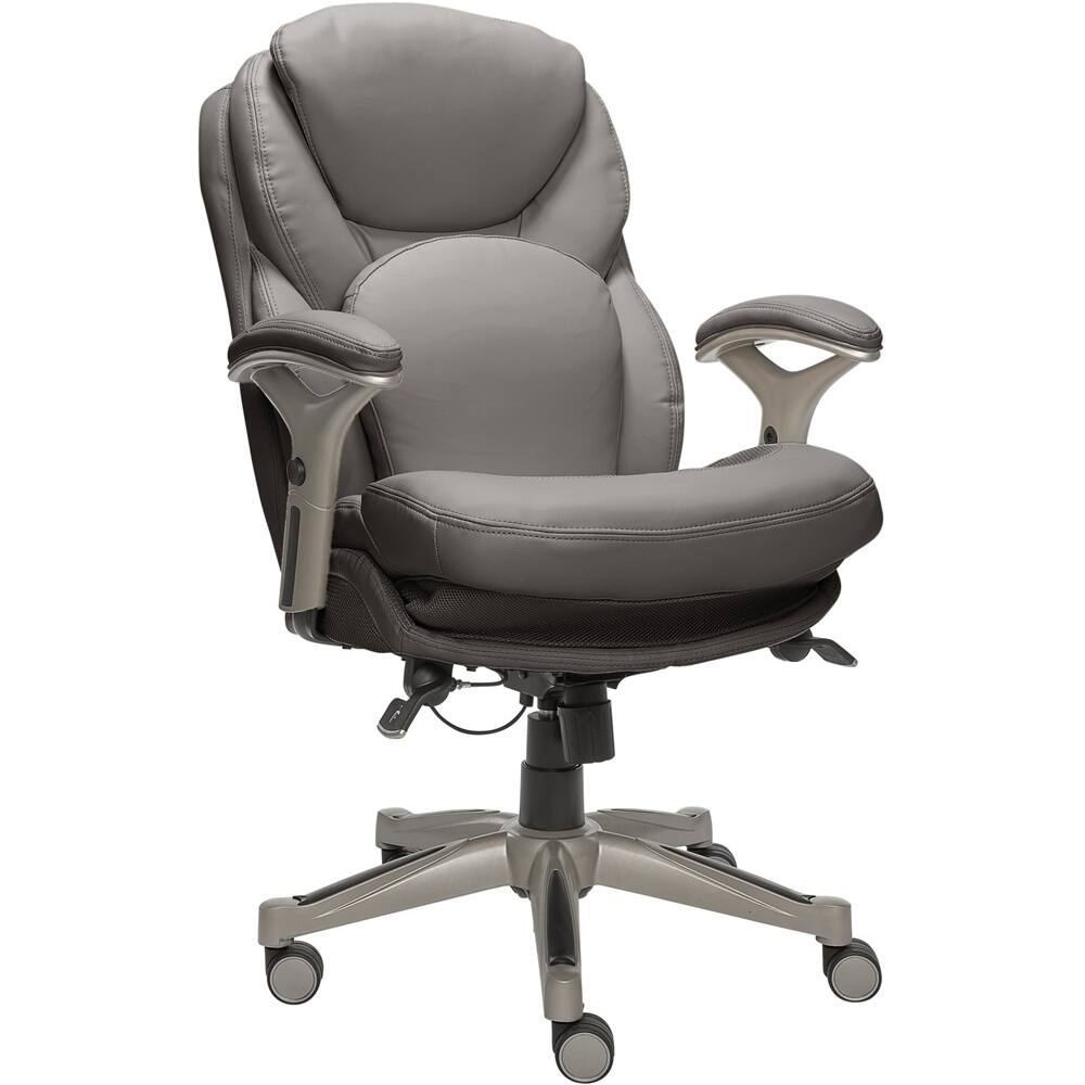 Left. Serta - Claremont Ergonomic Executive Office Chair with Back in Motion Technology - Gray.