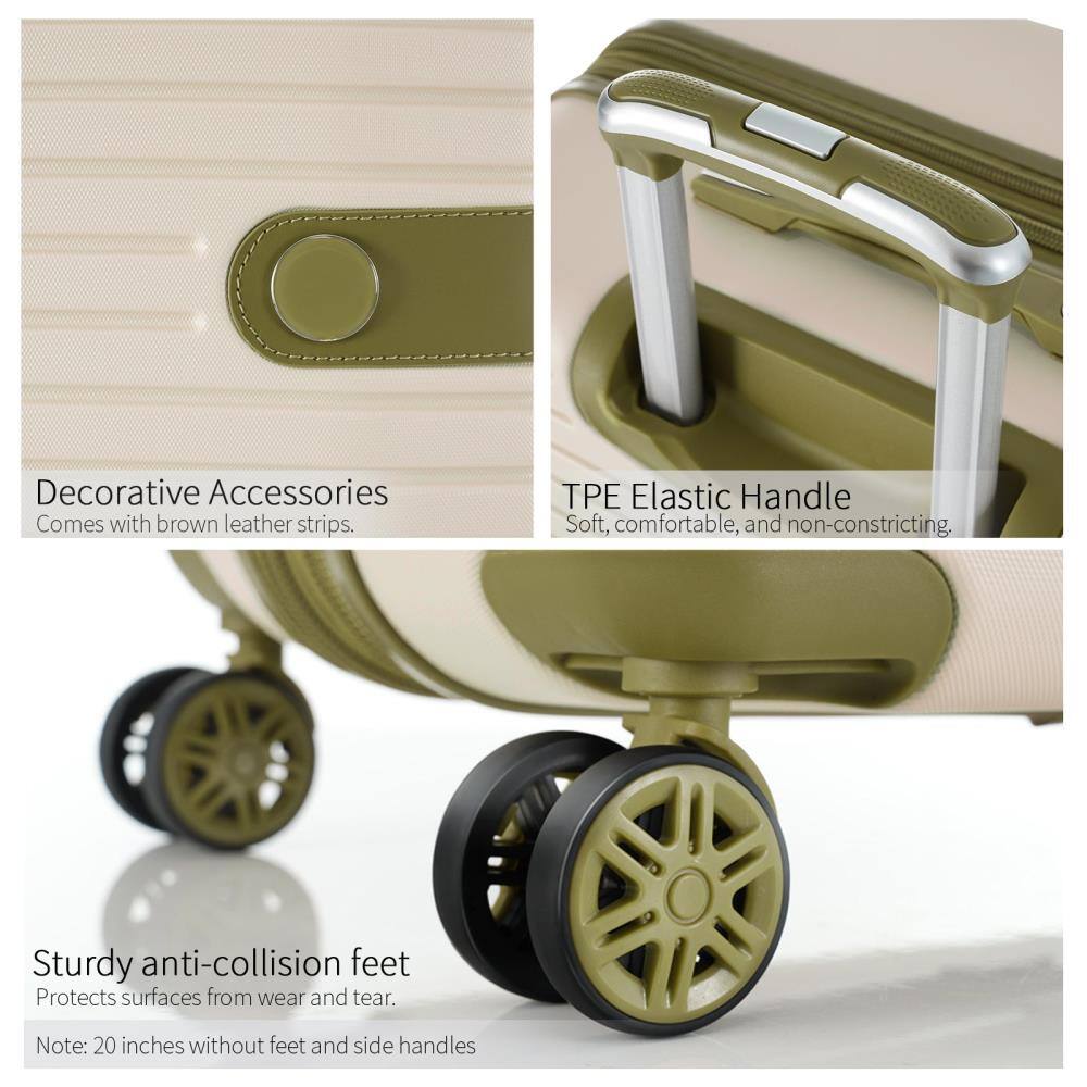 Decorative Accessories  
Comes with brown leather strips.

TPE Elastic Handle  
Soft, comfortable, and non-constricting.

Sturdy anti-collision feet  
Protects surfaces from wear and tear.

Note: 20 inches without feet and side handles