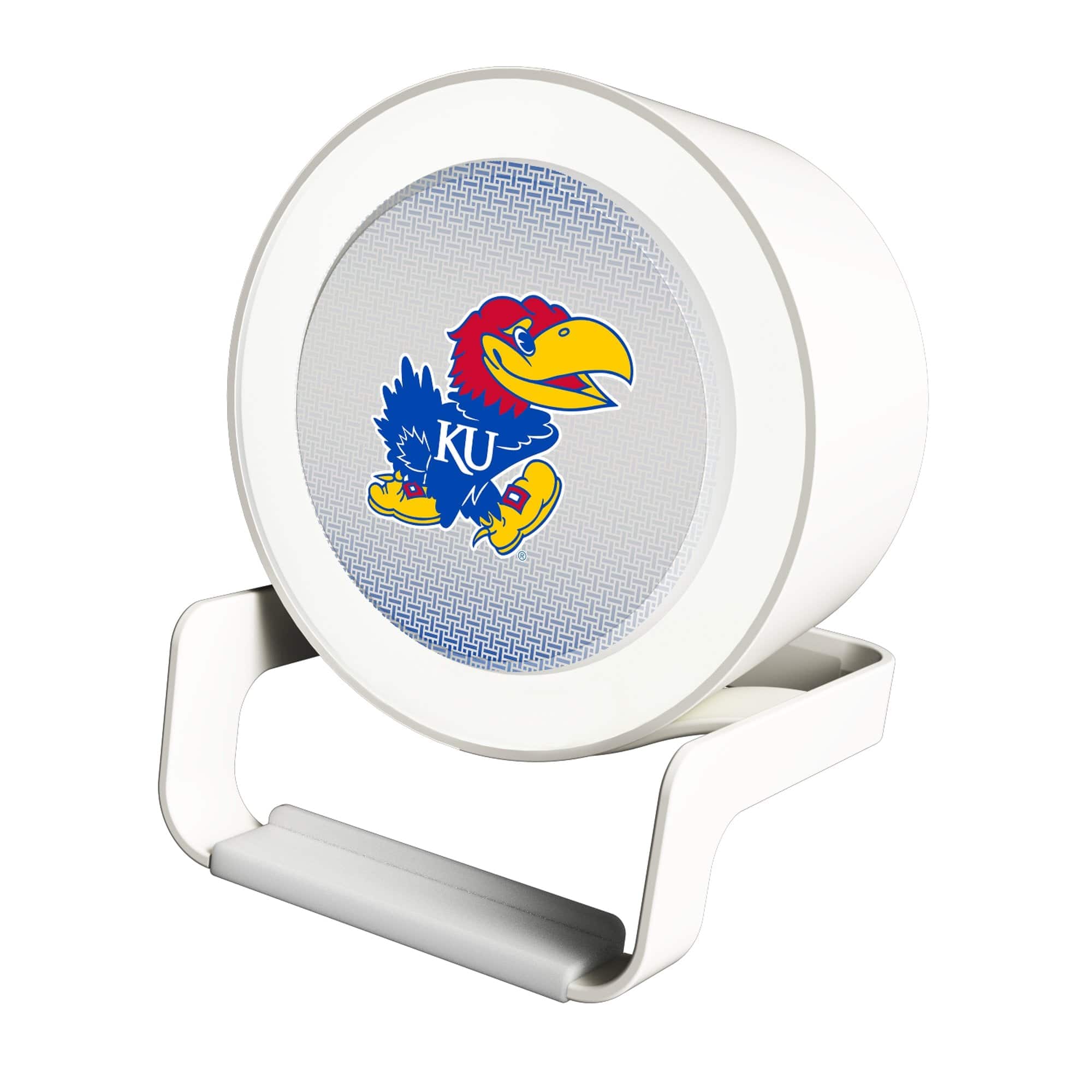 Keyscaper - Kansas Jayhawks Linen Print Nightlight Charger & Bluetooth Speaker - White