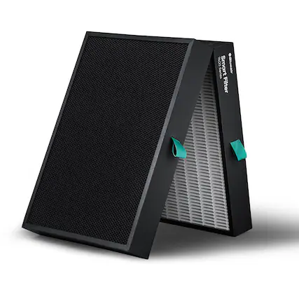 Front. Blueair - Replacement 7400 SmartFilter for Protect 7470i & 7410i Air Purifiers - Black.