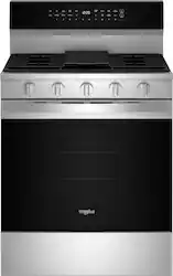 Whirlpool - 5.0 Cu. Ft. Freestanding Gas True Convection Range with Steam/Self Clean and Air Cooking Technology - Stainless Steel - Front_Zoom