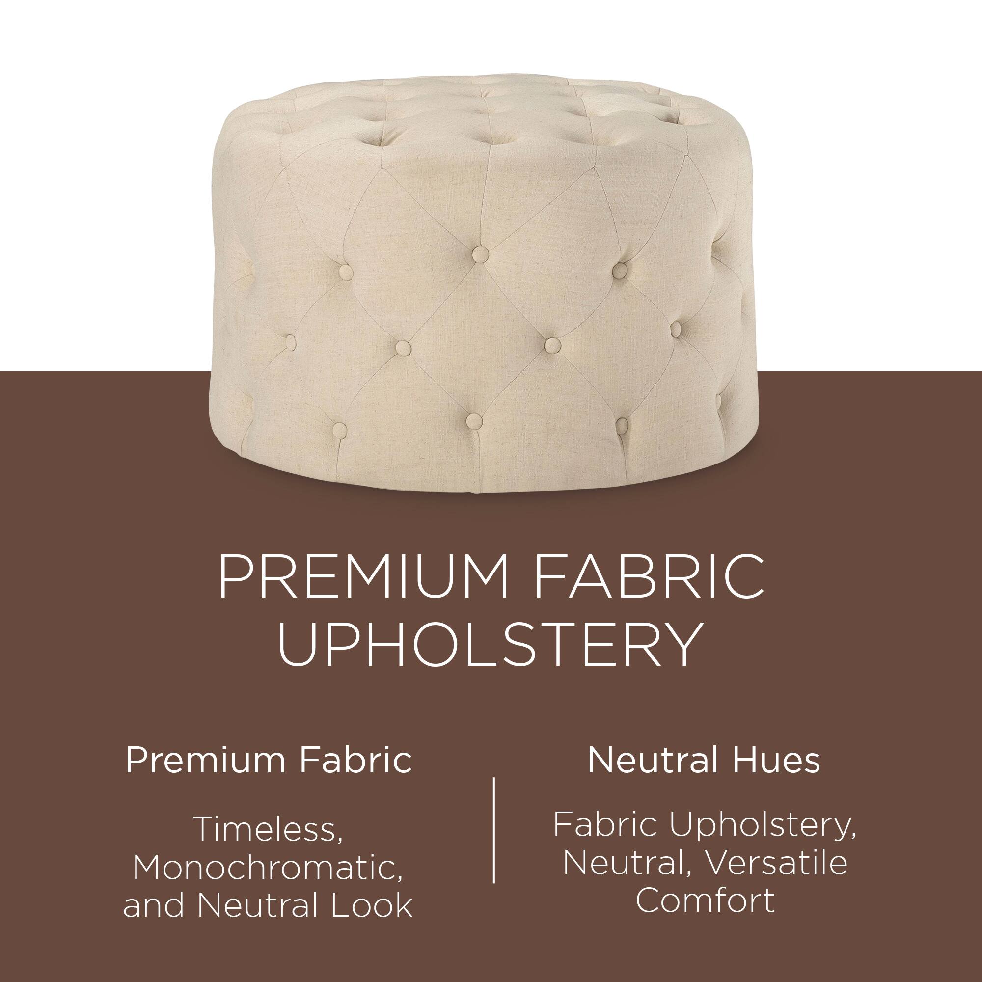 PREMIUM FABRIC UPHOLSTERY

Premium Fabric  
Timeless, Monochromatic, and Neutral Look

Neutral Hues  
Fabric Upholstery, Neutral, Versatile Comfort