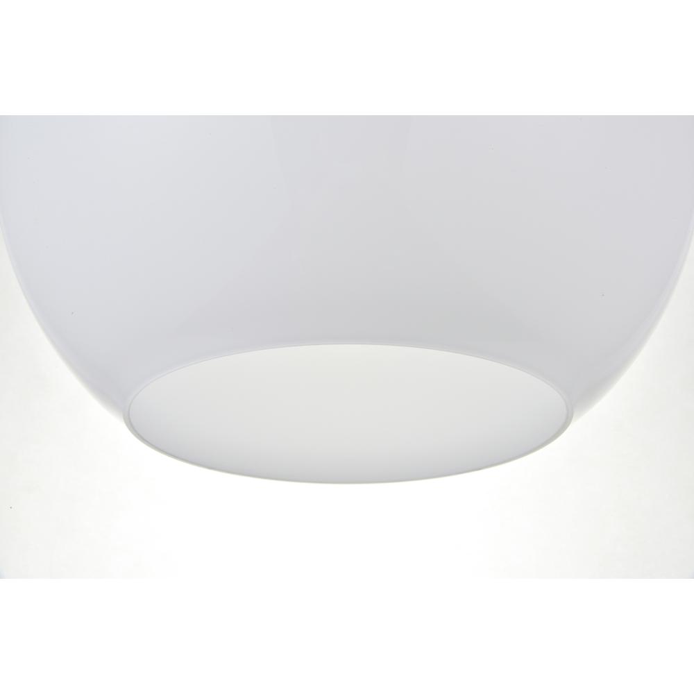 Alt View 1. Living District - Baxter 1 Light Black Pendant With Frosted White Glass - Black And Frosted White.