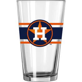 Logo Brands - Houston Astros 16oz. Stripe Pint Glass - Multicolor