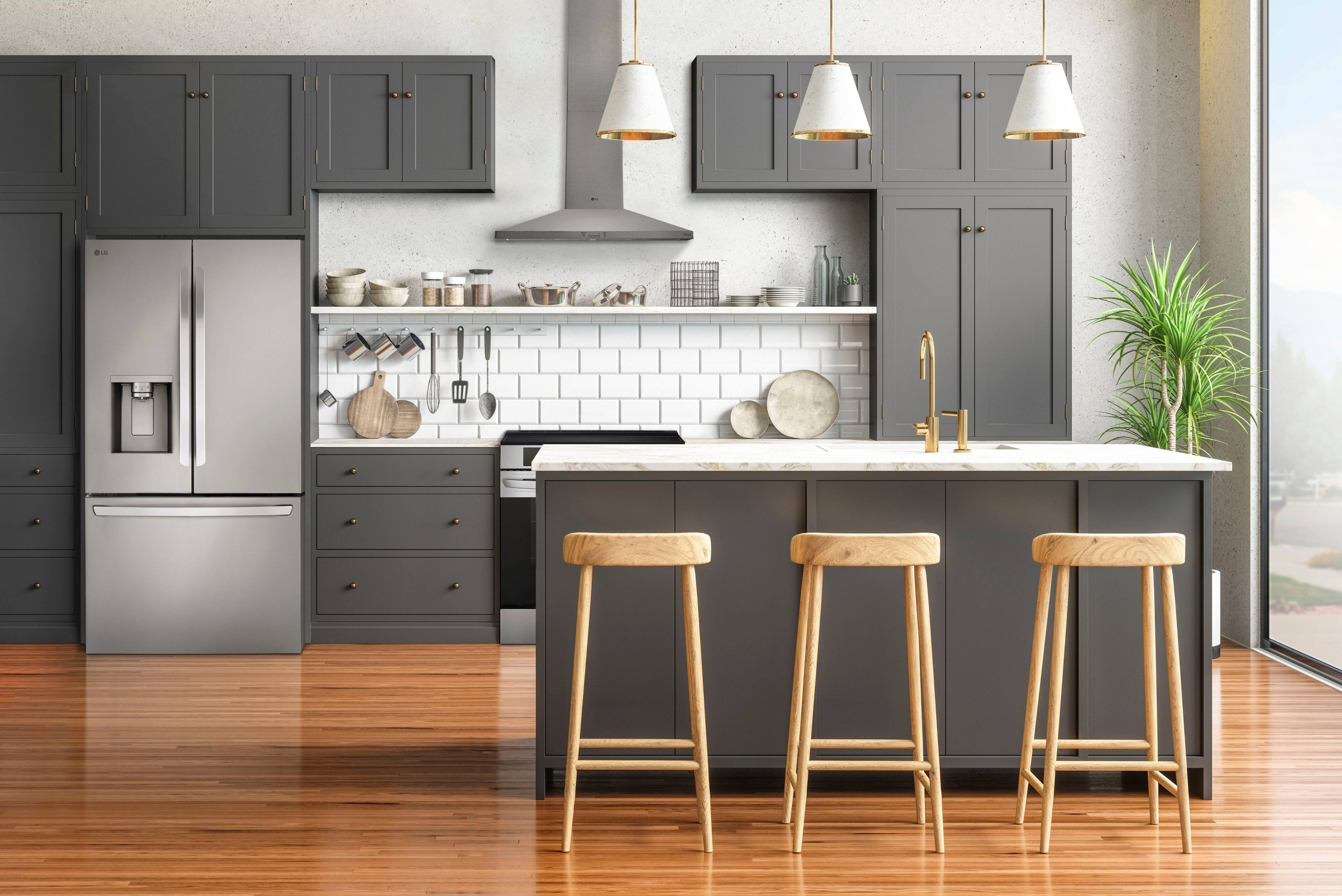 Alt View 16. LG - 30.7 Cu. Ft. French Door Smart Refrigerator with Tall Ice and Water Dispenser - PrintProof Stainless Steel.