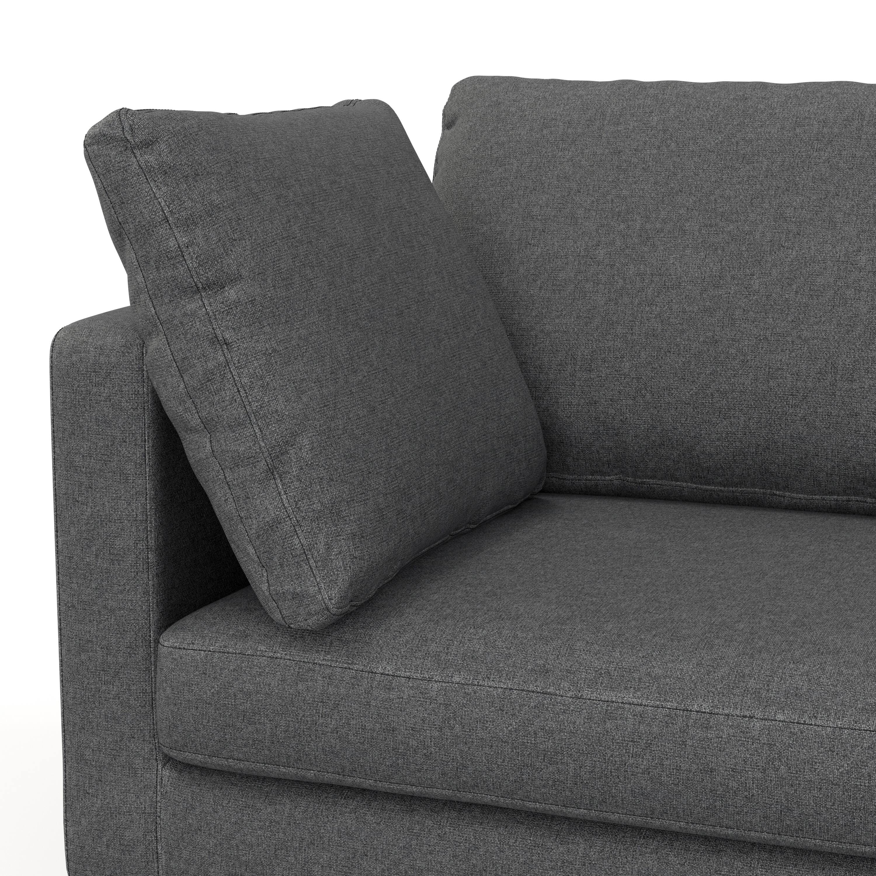 Alt View 7. Simpli Home - Ava 90-inch Sofa in Tightly Woven Performance Fabric - Pebble Grey.