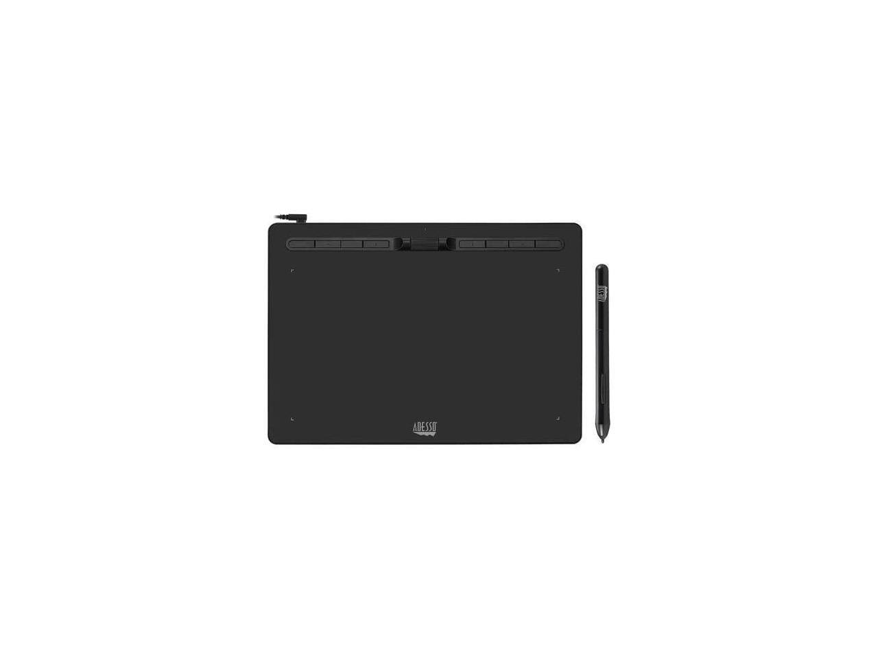 Alt View 8. Adesso - Adesso 12" x 7" Graphic Tablet - 5080 lpi, 8192 Pressure, Pen - Mac/PC - Black - Black.