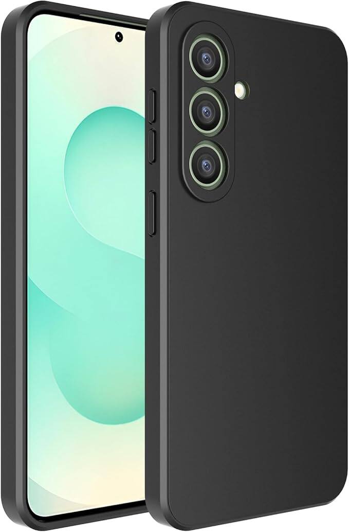 Gravity Ridge - for Samsung Galaxy S25 FE Slim Thin Ultra Flexible Silicone Phone Case Gel Rubber Soft Protective Case Drop Protection - Black