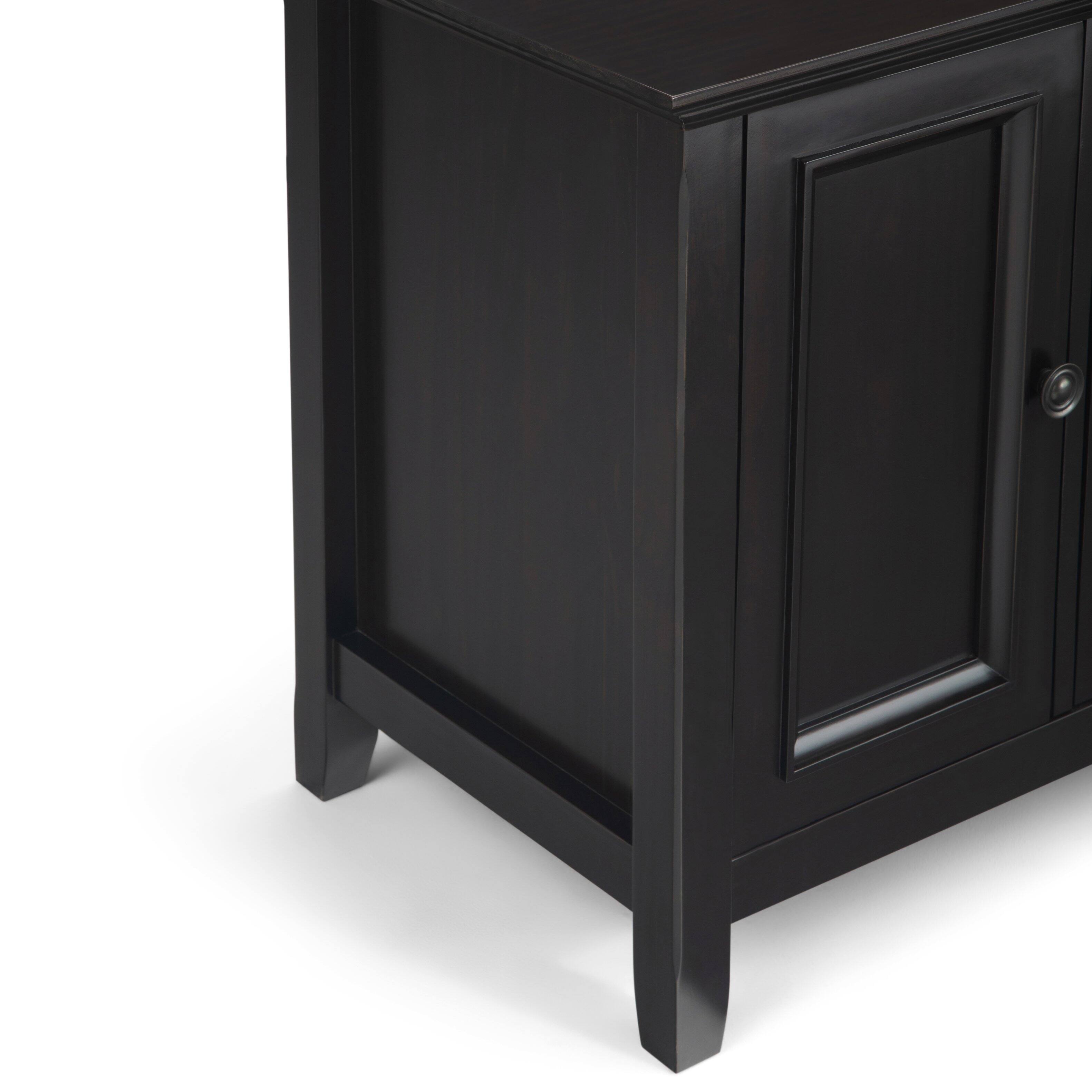 Alt View 1. Simpli Home - Amherst 72 inch Solid Wood TV Media Stand in Hickory Brown - Hickory Brown.