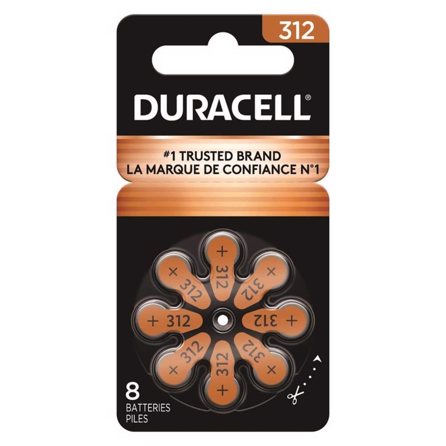 Duracell - Zinc Air 312 1.5 V Hearing Aid Battery 8 pk