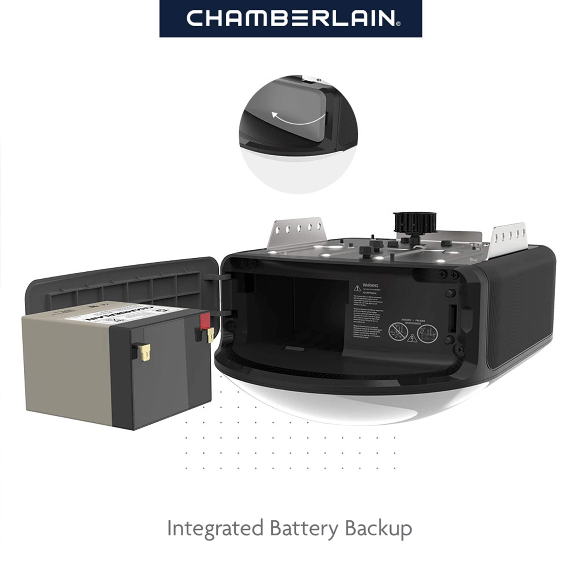 CHAMBERLAIN. Integrated Battery Backup