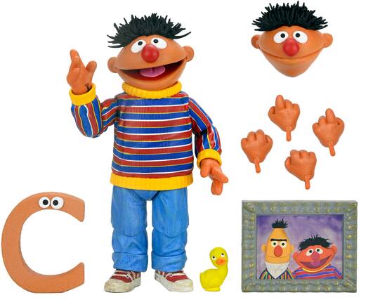 Front. NECA - Sesame Street 7” Scale Action Figure - Ultimate Ernie.