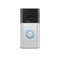 Ring - Battery Doorbell Smart Wifi Video Doorbell - Battery-Powered with Head-to-Toe Video, Live View, and Two-Way Talk - Satin Nickel