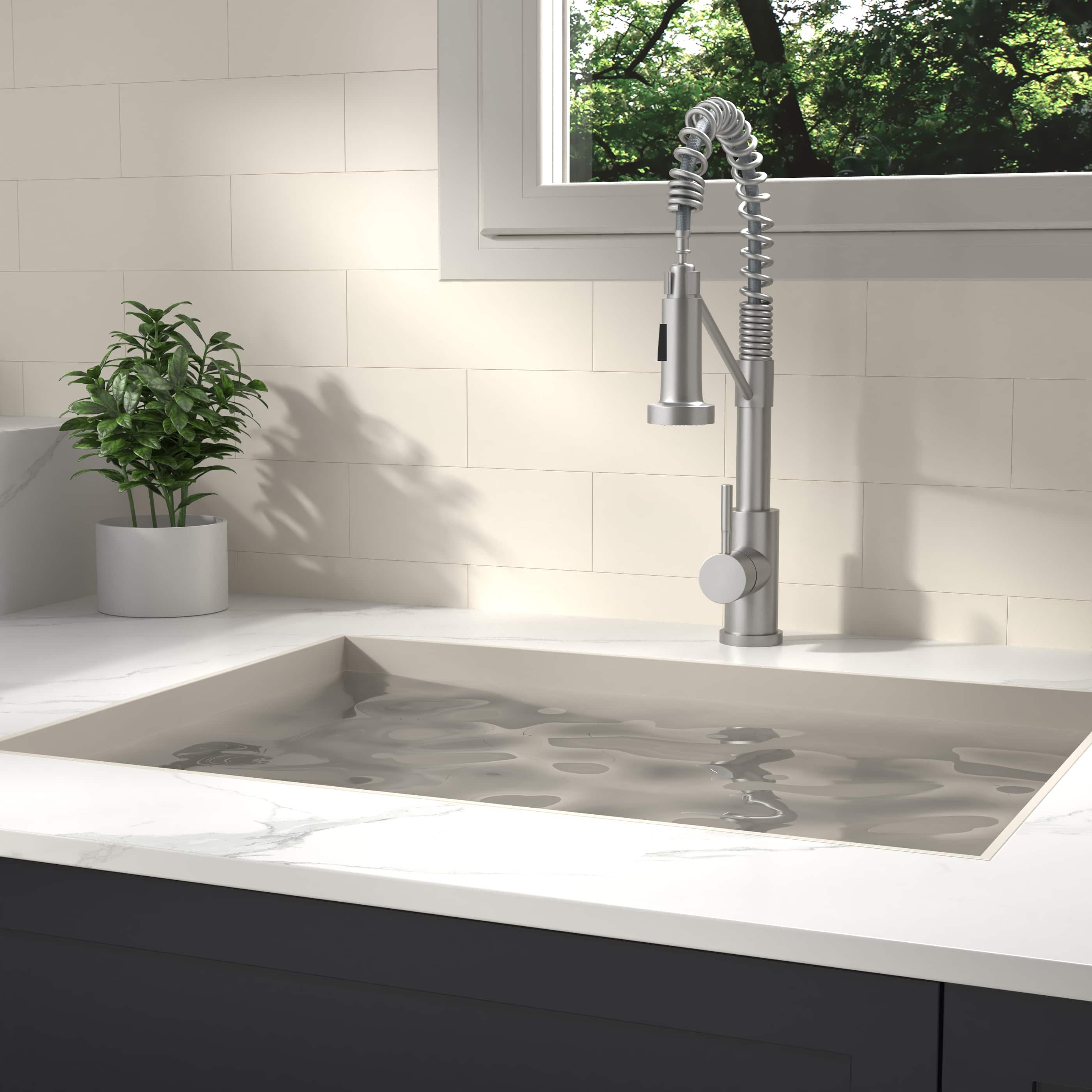KF-YQ603-BN 19 - Inch Enzoh Kitchen Faucet Finish price history on PriceWatchPro