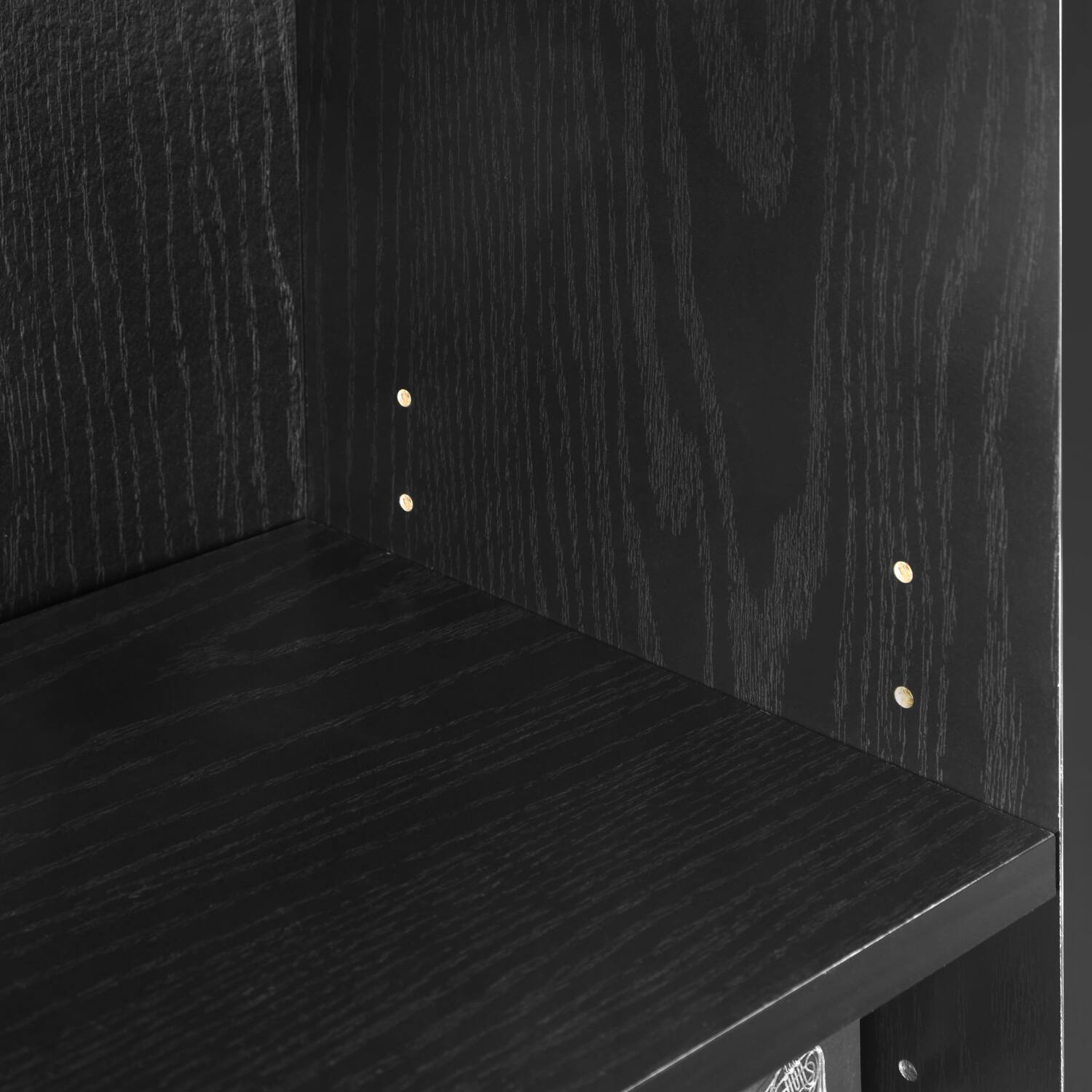 Alt View 7. Furinno - JAYA Book Shelf Set of 2, 5-Tier Bookshelf, Bookcase, with Adjustable Shelf, for Home Office, Living Room - Blackwood.