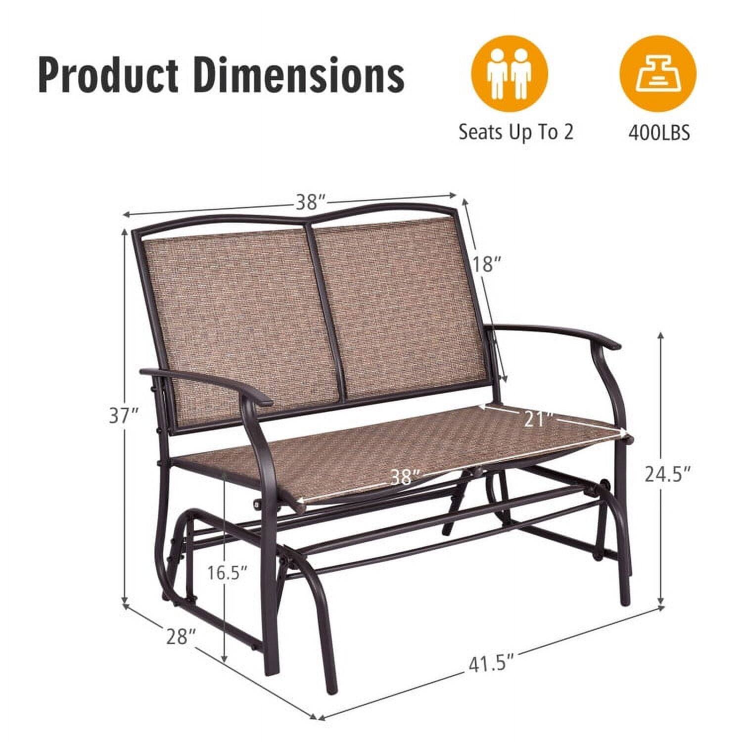 Product Dimensions  
Seats Up To 2  
400LBS  
38" x 18" x 37" x 21" x 38" x 24.5" x 16.5" x 28" x 41.5"