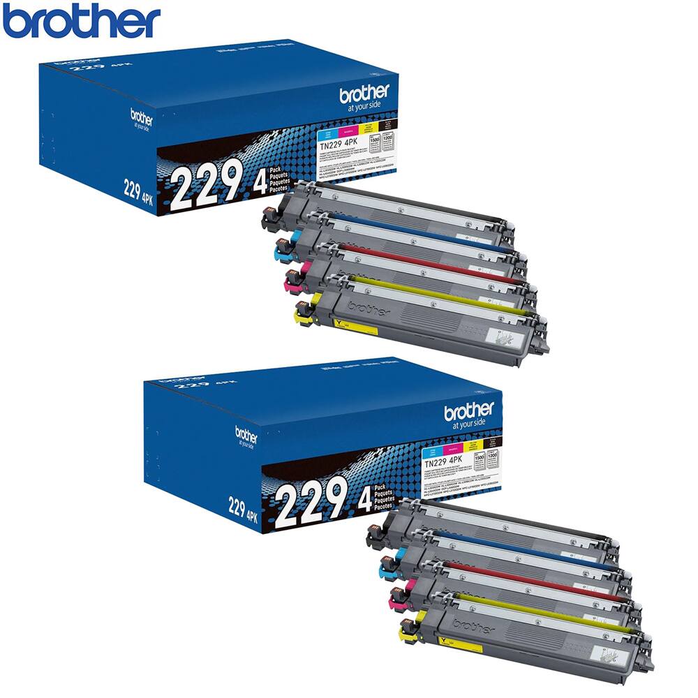 brother
229 4PK brother Pack 4 Paquets 229 Paquetes 229 Pacotes 4PK
brother atyourside at 1500  TN229 4PK
brother
229 4PK brother Elparate Pack 4 Paquets 229 Paquetes 229 Pacotes 4PK
brother side atyour  1,200 TN229 4PK
brother