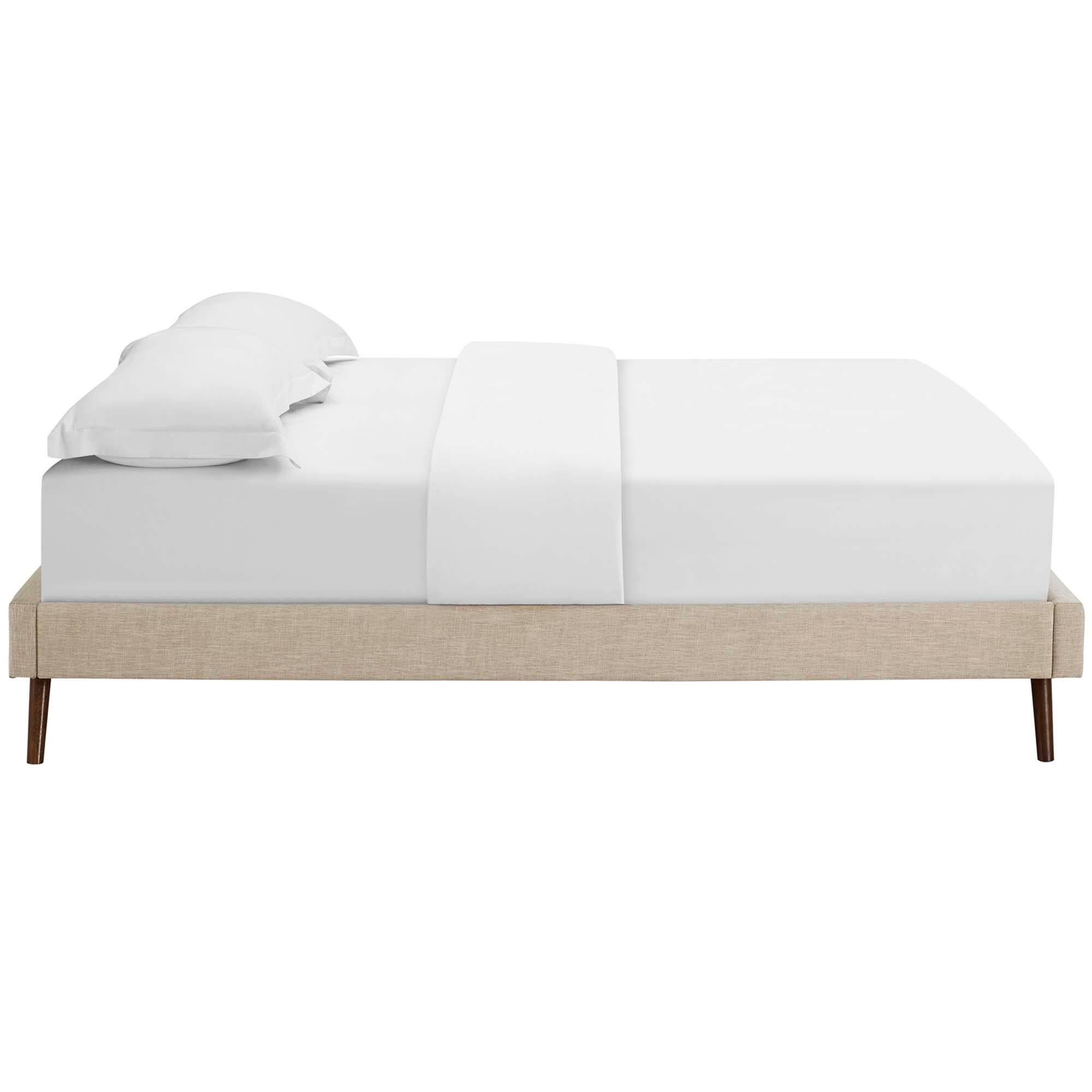 Back. Modway - Harlow Performance Velvet Full Platform Bed Frame - White.