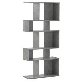Kadyn - Open Bookcase Book Shelf,Storage Shelf Unit Plant Stand,5 Cubes Ladder Shelf Corner Bookshelf Display Rack Bookcase - Gray