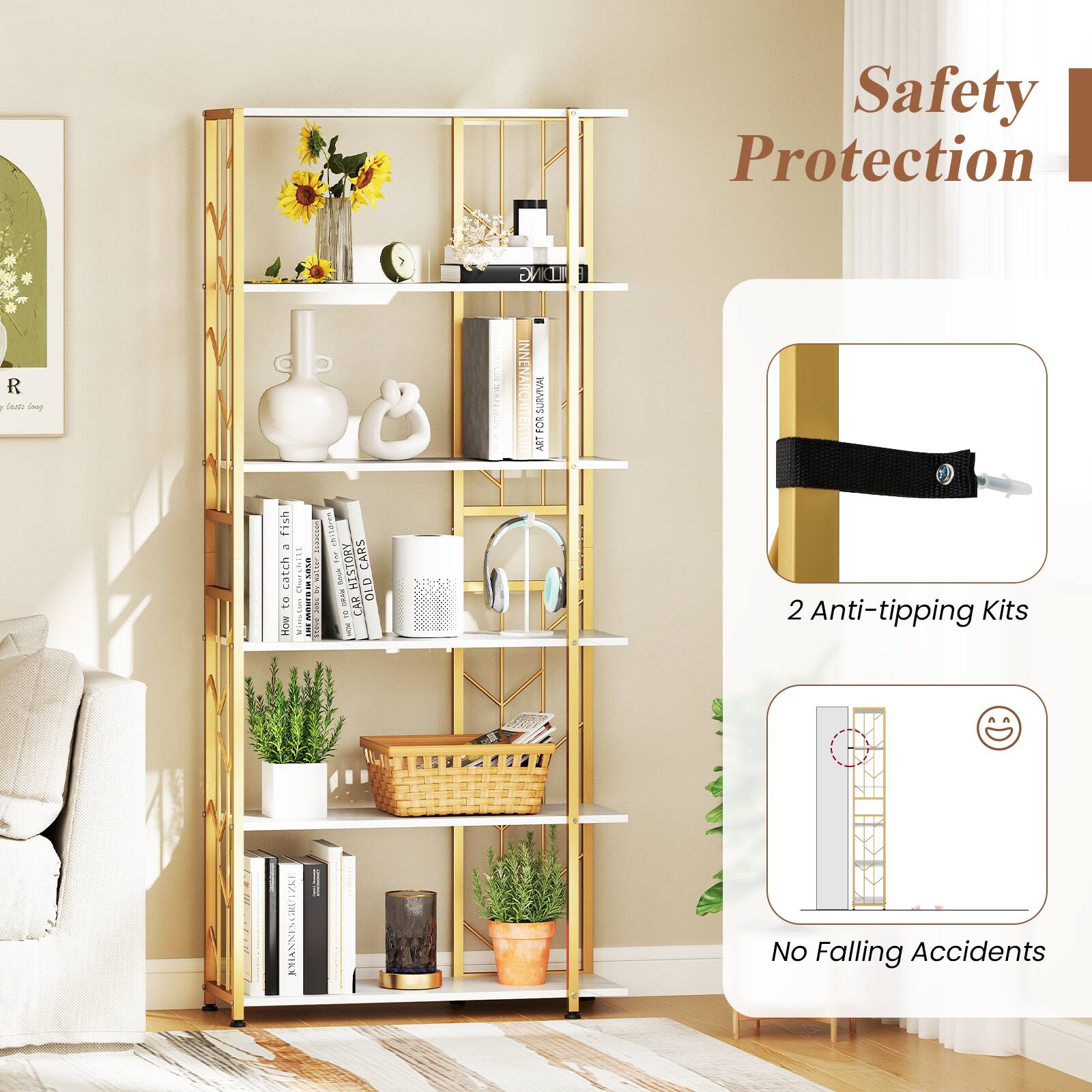 Safety Protection

2 Anti-tipping Kits

No Falling Accidents