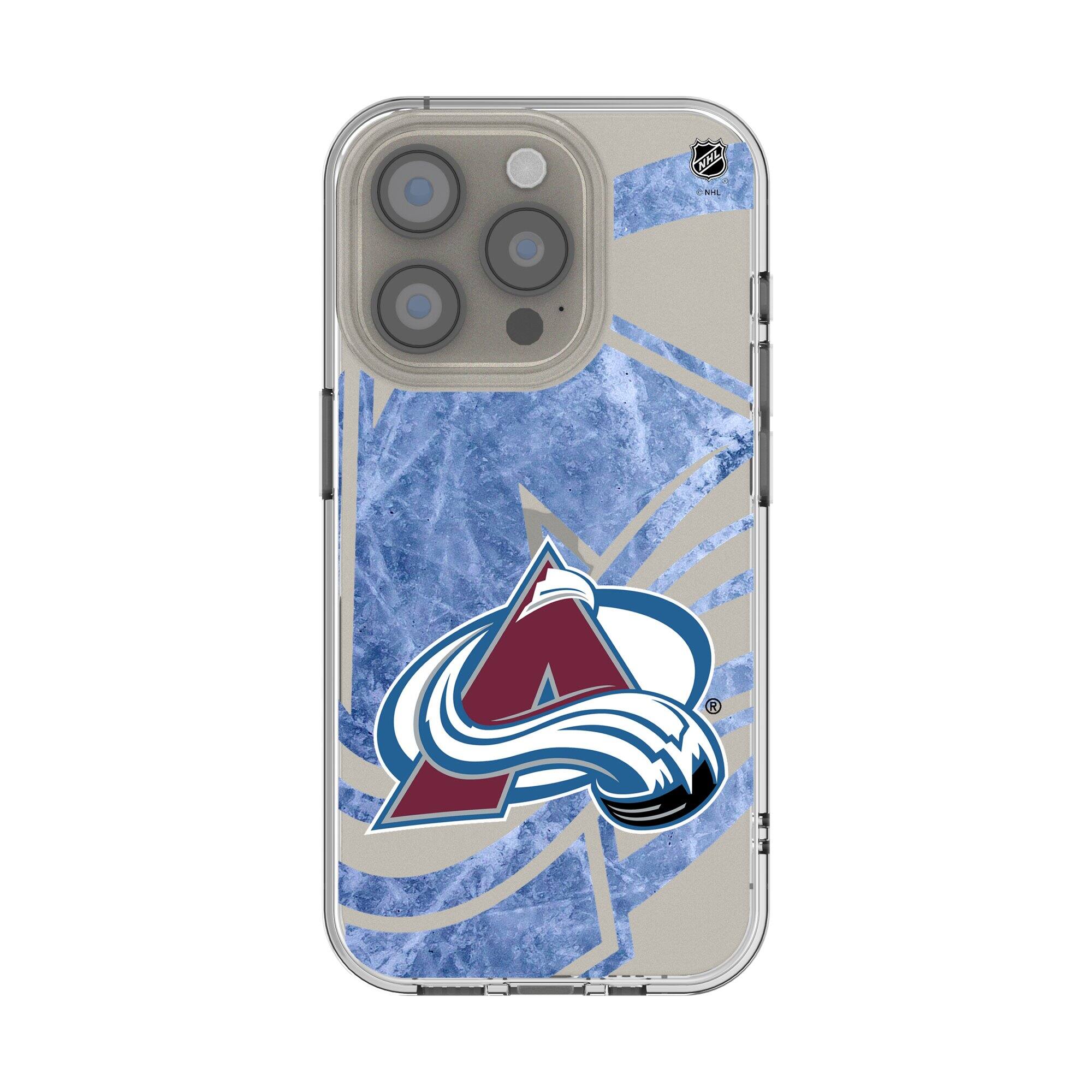 Front. Keyscaper - Colorado Avalanche iPhone Clear Ice Case - 13 Pro Max - Multicolor.