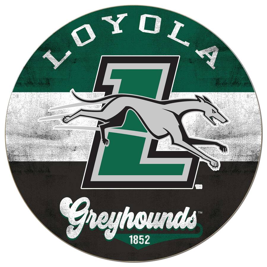 Sign Modle Image Jardine Loyola Greyhounds 20'' x 20'' Retro Logo Circle Sign Green ...