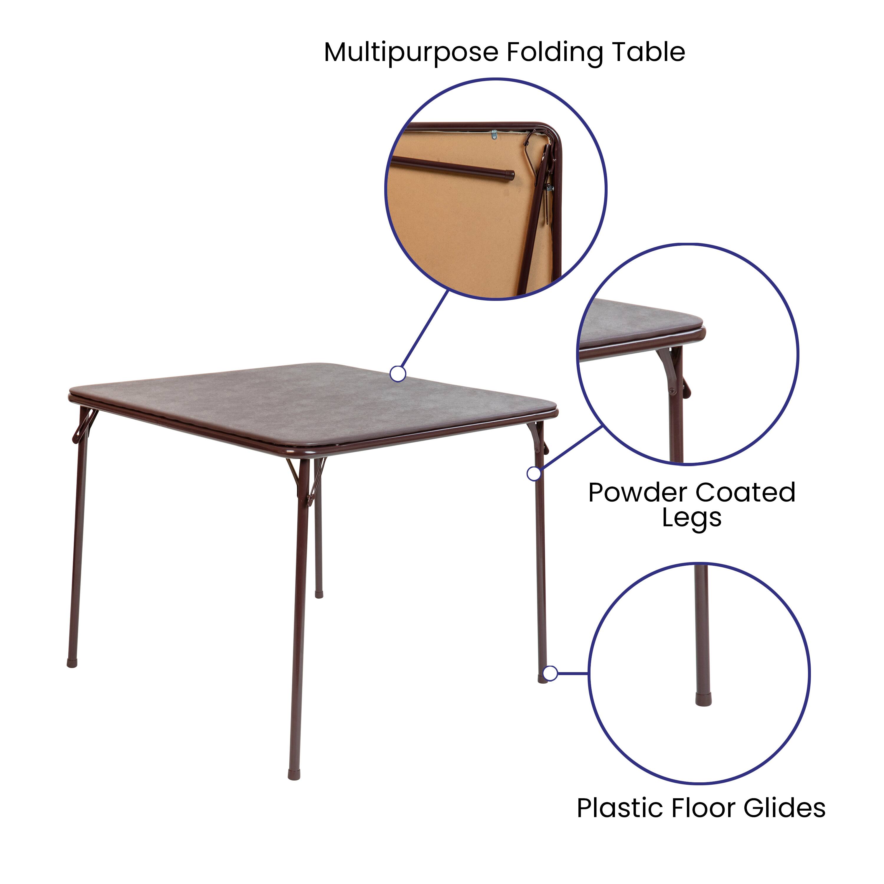 Multipurpose Folding Table  
Powder Coated Legs  
Plastic Floor Glides