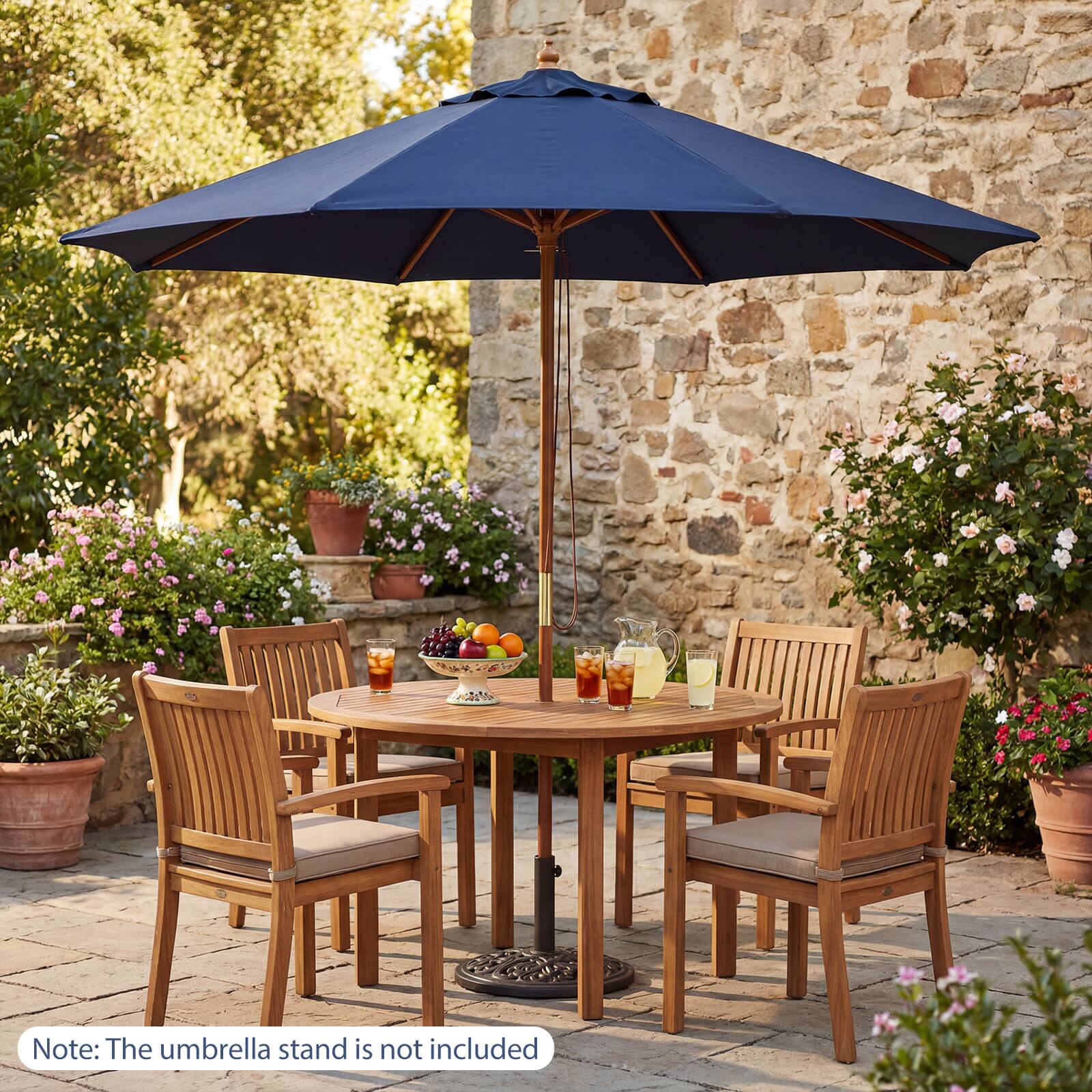 Note: The umbrella stand is not included